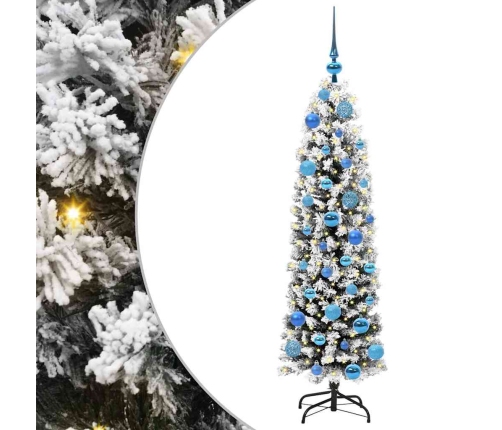 Mākslīgā Ziemassvētku Eglīte Zaļš Un Balts 150 Cm Pvc Vidaxl