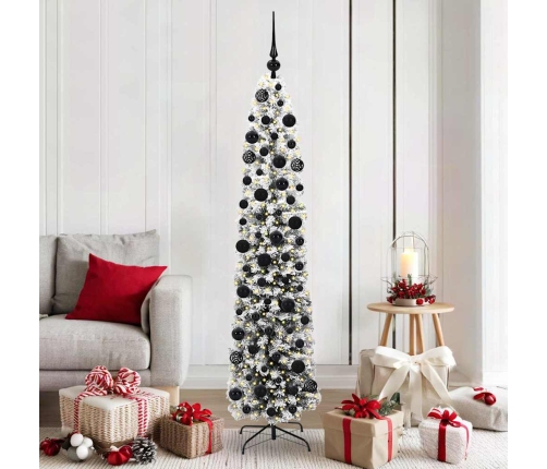 Mākslīgā Ziemassvētku Eglīte Zaļš Un Balts 180 Cm Pvc Vidaxl