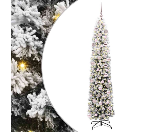 Mākslīgā Ziemassvētku Eglīte Zaļš Un Balts 180 Cm Pvc Vidaxl