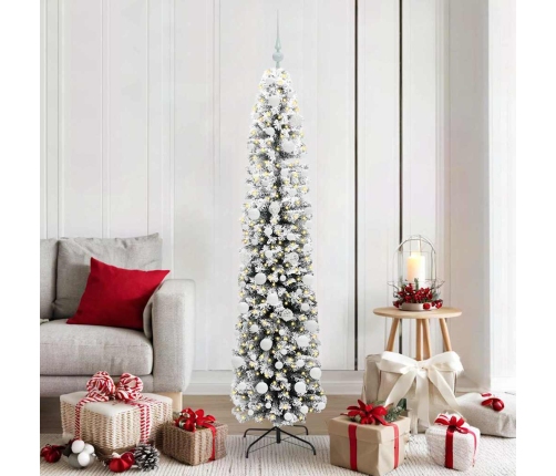 Mākslīgā Ziemassvētku Eglīte Zaļš Un Balts 180 Cm Pvc Vidaxl