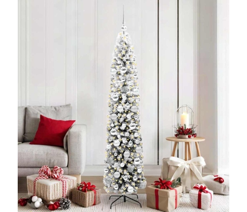 Mākslīgā Ziemassvētku Eglīte Zaļš Un Balts 180 Cm Pvc Vidaxl