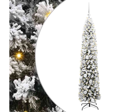 Mākslīgā Ziemassvētku Eglīte Zaļš Un Balts 180 Cm Pvc Vidaxl