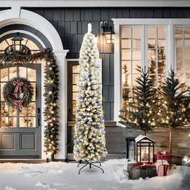 Tievā Ziemassvētku Egle Zaļa 55 X 55 X 210 Cm Vidaxl