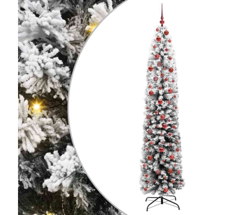 Mākslīgā Ziemassvētku Eglīte Zaļš Un Balts 210 Cm Pvc Vidaxl