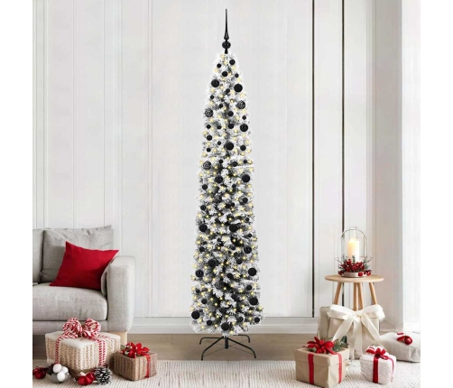 Mākslīgā Ziemassvētku Eglīte Zaļš Un Balts 210 Cm Pvc Vidaxl