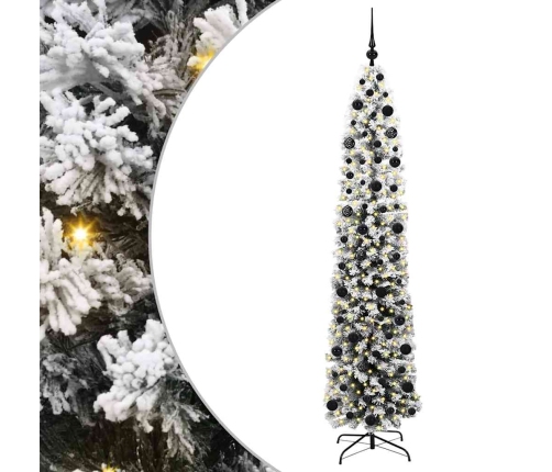 Mākslīgā Ziemassvētku Eglīte Zaļš Un Balts 210 Cm Pvc Vidaxl