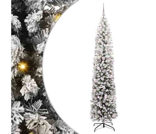 Mākslīgā Ziemassvētku Eglīte Zaļš Un Balts 210 Cm Pvc Vidaxl