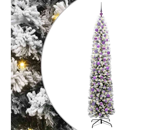 Mākslīgā Ziemassvētku Eglīte Zaļš Un Balts 210 Cm Pvc Vidaxl