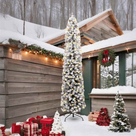 Tievā Ziemassvētku Egle Zaļa 240 Cm Plastmasa Un Metāls Vidaxl