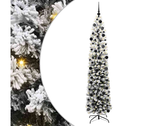 Tievā Ziemassvētku Egle Zaļa 240 Cm Plastmasa Un Metāls Vidaxl