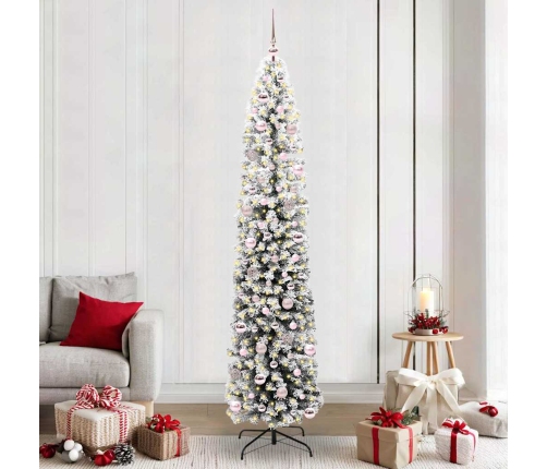 Tievā Ziemassvētku Egle Zaļa 240 Cm Plastmasa Un Metāls Vidaxl