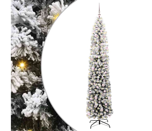 Tievā Ziemassvētku Egle Zaļa 240 Cm Plastmasa Un Metāls Vidaxl