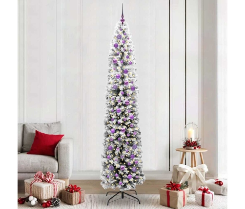 Tievā Ziemassvētku Egle Zaļa 240 Cm Plastmasa Un Metāls Vidaxl