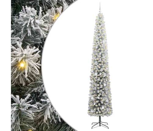 Mākslīgā Ziemassvētku Eglīte Zaļš Un Balts 270 Cm Pvc Vidaxl