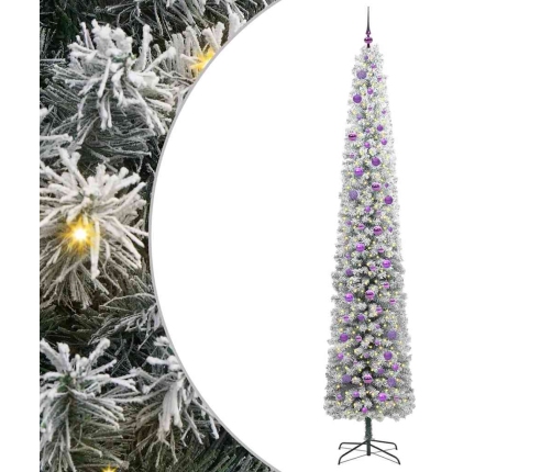 Mākslīgā Ziemassvētku Eglīte Zaļš Un Balts 270 Cm Pvc Vidaxl