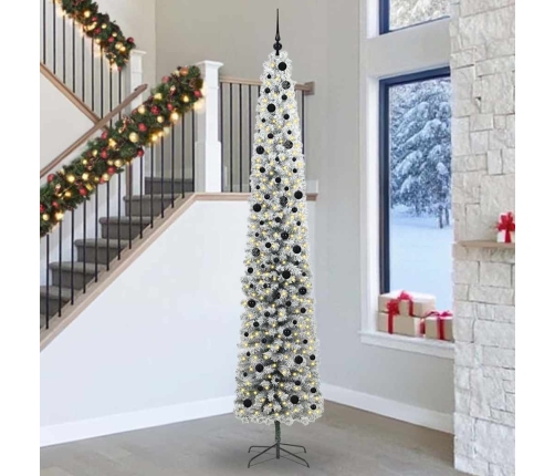 Mākslīgā Ziemassvētku Eglīte Zaļš Un Balts 300 Cm Pvc Vidaxl
