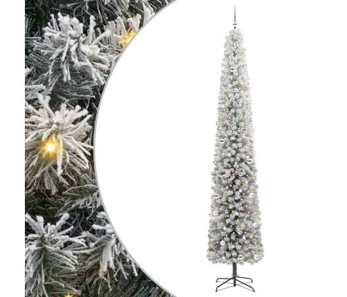 Mākslīgā Ziemassvētku Eglīte Zaļš Un Balts 300 Cm Pvc Vidaxl