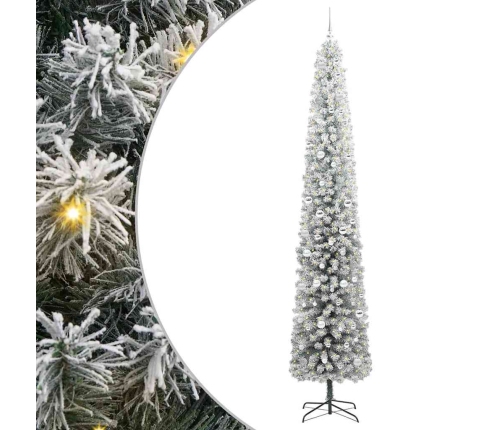 Mākslīgā Ziemassvētku Eglīte Zaļš Un Balts 300 Cm Pvc Vidaxl