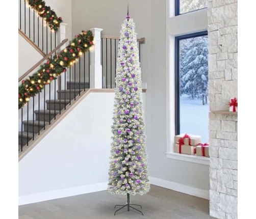 Mākslīgā Ziemassvētku Eglīte Zaļš Un Balts 300 Cm Pvc Vidaxl