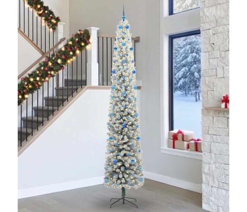 Mākslīgā Ziemassvētku Eglīte Zaļš Un Balts 300 Cm Pvc Vidaxl