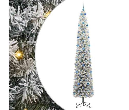 Mākslīgā Ziemassvētku Eglīte Zaļš Un Balts 300 Cm Pvc Vidaxl