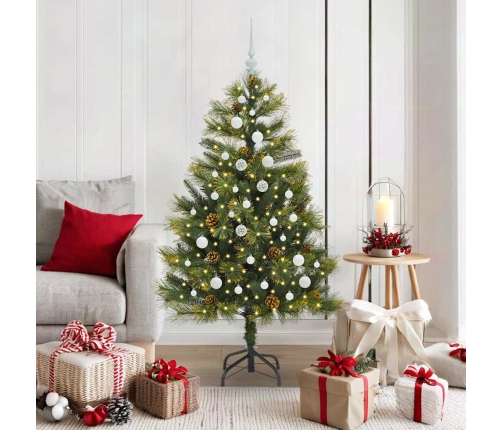 Mākslīgais Saliekamais Ziemassvētku Koks Ar Čiekuriem 150 Cm Vidaxl
