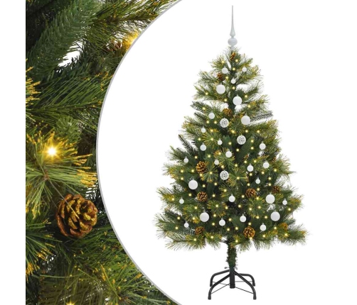 Mākslīgais Saliekamais Ziemassvētku Koks Ar Čiekuriem 150 Cm Vidaxl