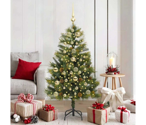 Mākslīgais Saliekamais Ziemassvētku Koks Ar Čiekuriem 150 Cm Vidaxl