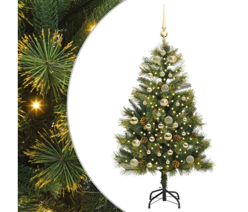 Mākslīgais Saliekamais Ziemassvētku Koks Ar Čiekuriem 150 Cm Vidaxl