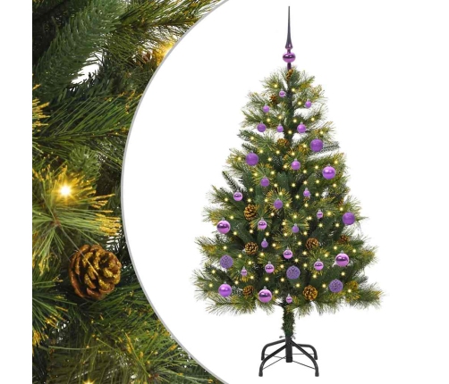 Mākslīgais Saliekamais Ziemassvētku Koks Ar Čiekuriem 150 Cm Vidaxl