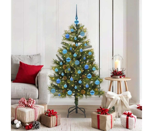 Mākslīgais Saliekamais Ziemassvētku Koks Ar Čiekuriem 150 Cm Vidaxl