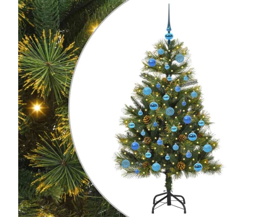 Mākslīgais Saliekamais Ziemassvētku Koks Ar Čiekuriem 150 Cm Vidaxl