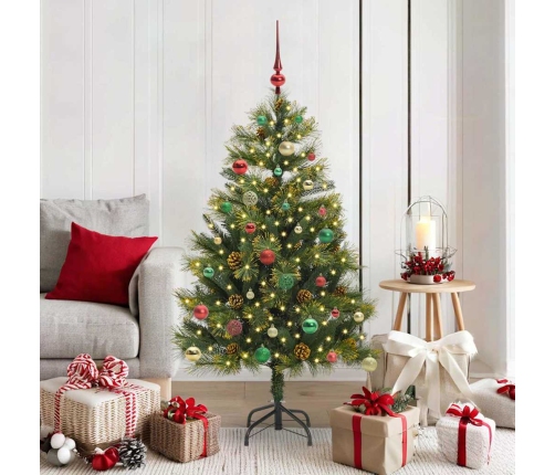 Mākslīgais Saliekamais Ziemassvētku Koks Ar Čiekuriem 150 Cm Vidaxl