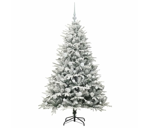 Mākslīgais Iepriekš Apgaismotais Ziemassvētku Koks Ar Bumbu Komplektu Vidaxl