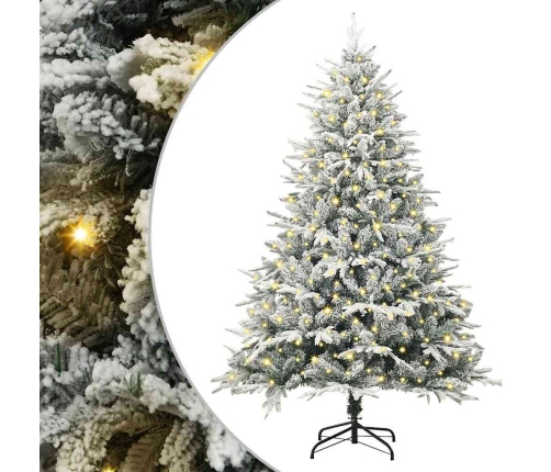 Mākslīgais Led Ziemassvētku Eglīte Zaļa 180 Cm Pvc Un Pe Vidaxl