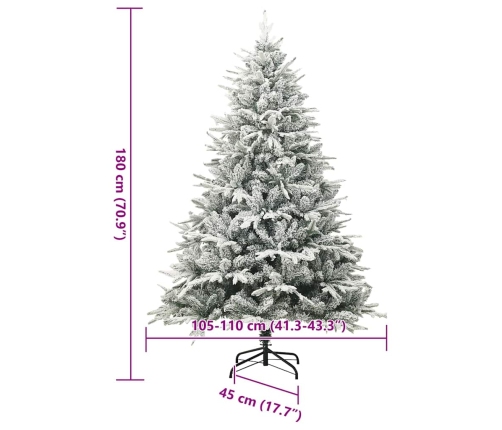 Mākslīgais Led Ziemassvētku Eglīte Zaļa 180 Cm Pvc Un Pe Vidaxl