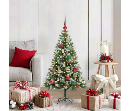 Mākslīgais Eņģu Ziemassvētku Koks Ar Pūkainu Sniegu 120 Cm Vidaxl