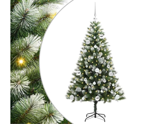 Mākslīgais Eņģu Ziemassvētku Koks Ar Pūkainu Sniegu 150 Cm Vidaxl