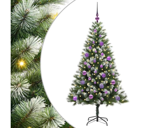 Mākslīgais Eņģu Ziemassvētku Koks Ar Pūkainu Sniegu 150 Cm Vidaxl