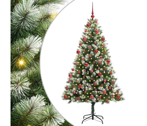 Mākslīgais Eņģu Ziemassvētku Koks Ar Pūkainu Sniegu 180 Cm Vidaxl