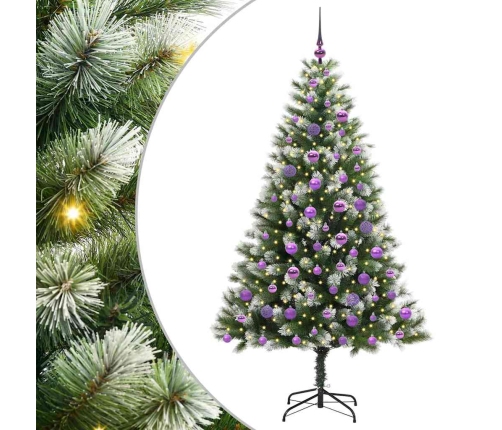 Mākslīgais Eņģu Ziemassvētku Koks Ar Pūkainu Sniegu 180 Cm Vidaxl