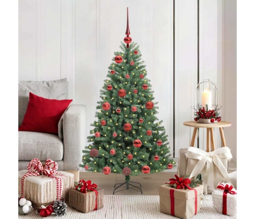 Mākslīgā Saliekamā Ziemassvētku Egle Zaļa 120 Cm Pvc Un Metāls Vidaxl