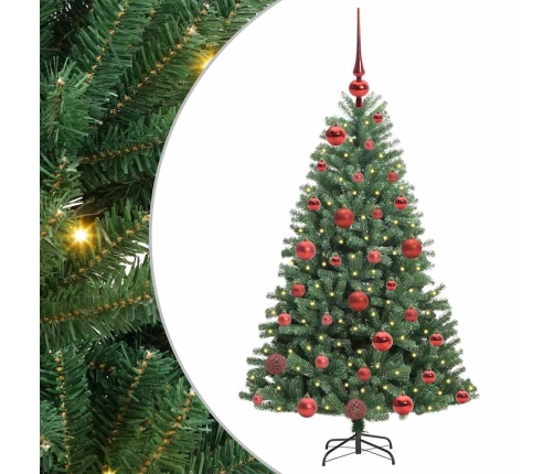 Mākslīgā Saliekamā Ziemassvētku Egle Zaļa 120 Cm Pvc Un Metāls Vidaxl