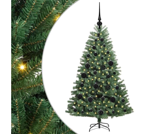 Mākslīgā Saliekamā Ziemassvētku Egle Zaļa 120 Cm Pvc Un Metāls Vidaxl