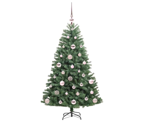 Mākslīgā Saliekamā Ziemassvētku Egle Zaļa 120 Cm Pvc Un Metāls Vidaxl