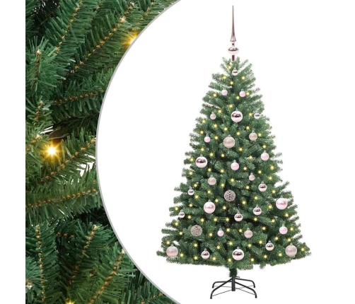 Mākslīgā Saliekamā Ziemassvētku Egle Zaļa 120 Cm Pvc Un Metāls Vidaxl