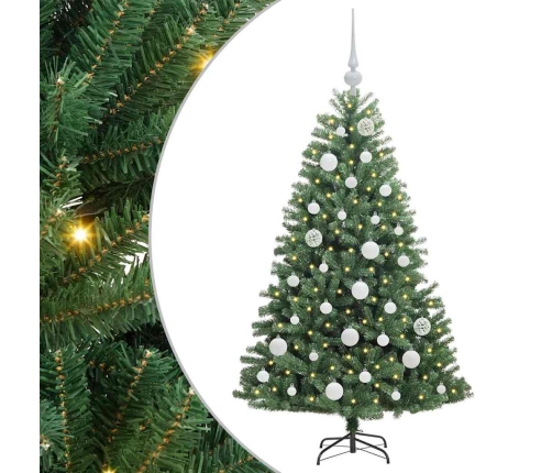 Mākslīgā Saliekamā Ziemassvētku Egle Zaļa 120 Cm Pvc Un Metāls Vidaxl