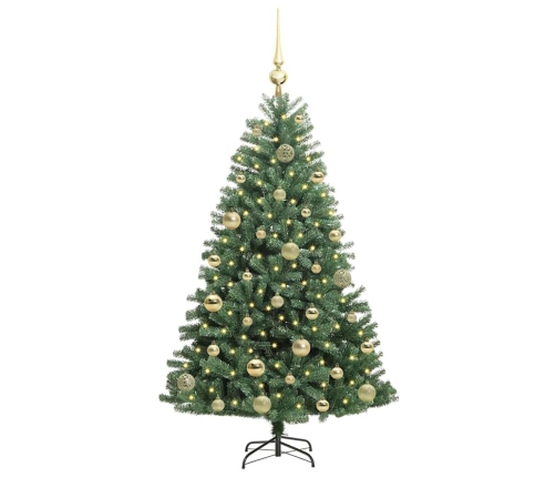 Mākslīgā Saliekamā Ziemassvētku Egle Zaļa 120 Cm Pvc Un Metāls Vidaxl