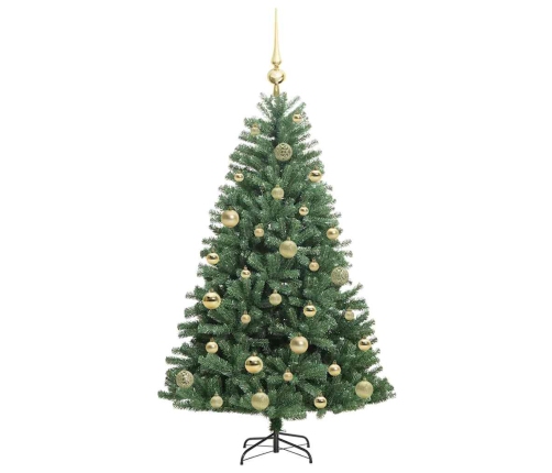 Mākslīgā Saliekamā Ziemassvētku Egle Zaļa 120 Cm Pvc Un Metāls Vidaxl