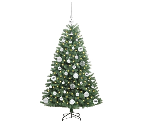 Mākslīgā Saliekamā Ziemassvētku Egle Zaļa 120 Cm Pvc Un Metāls Vidaxl